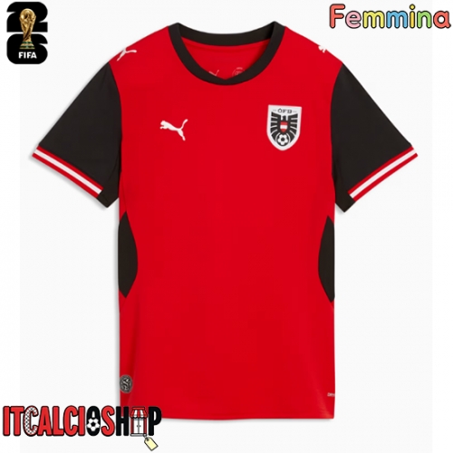 Austria Prima Maglia Femmina Mondiali 2026 Manica Corta